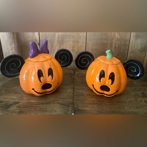 Minnie & Mickey pumpkin jars